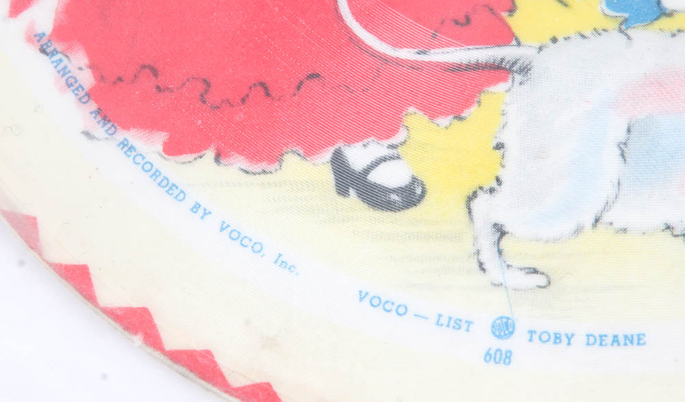 Vintage Picture Record and Stuffed Toys