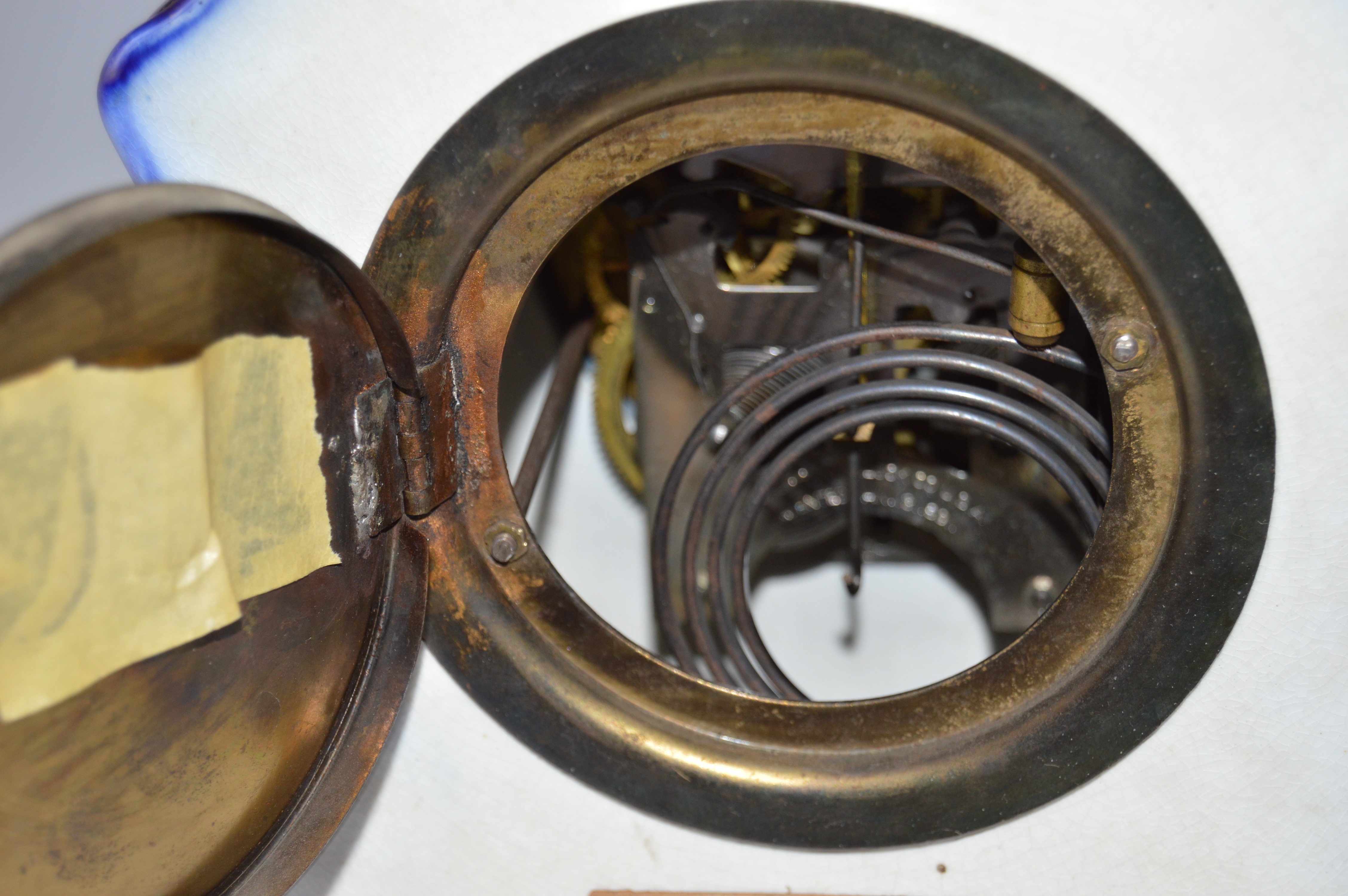 Antique Porcelain Mantel Clock by the Waterbury Clock Company