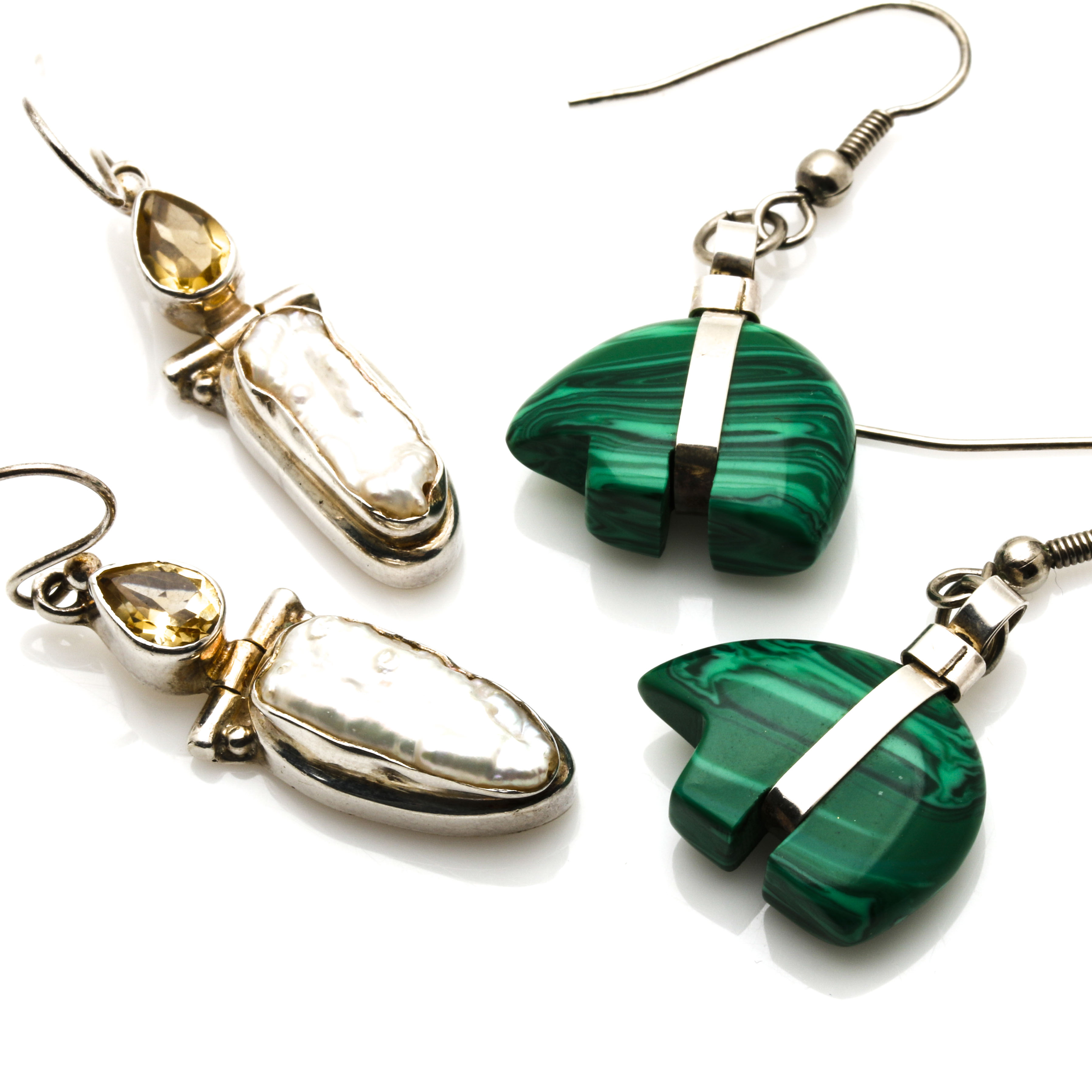 Assorted Sterling Silver Jewelry With Various Stones