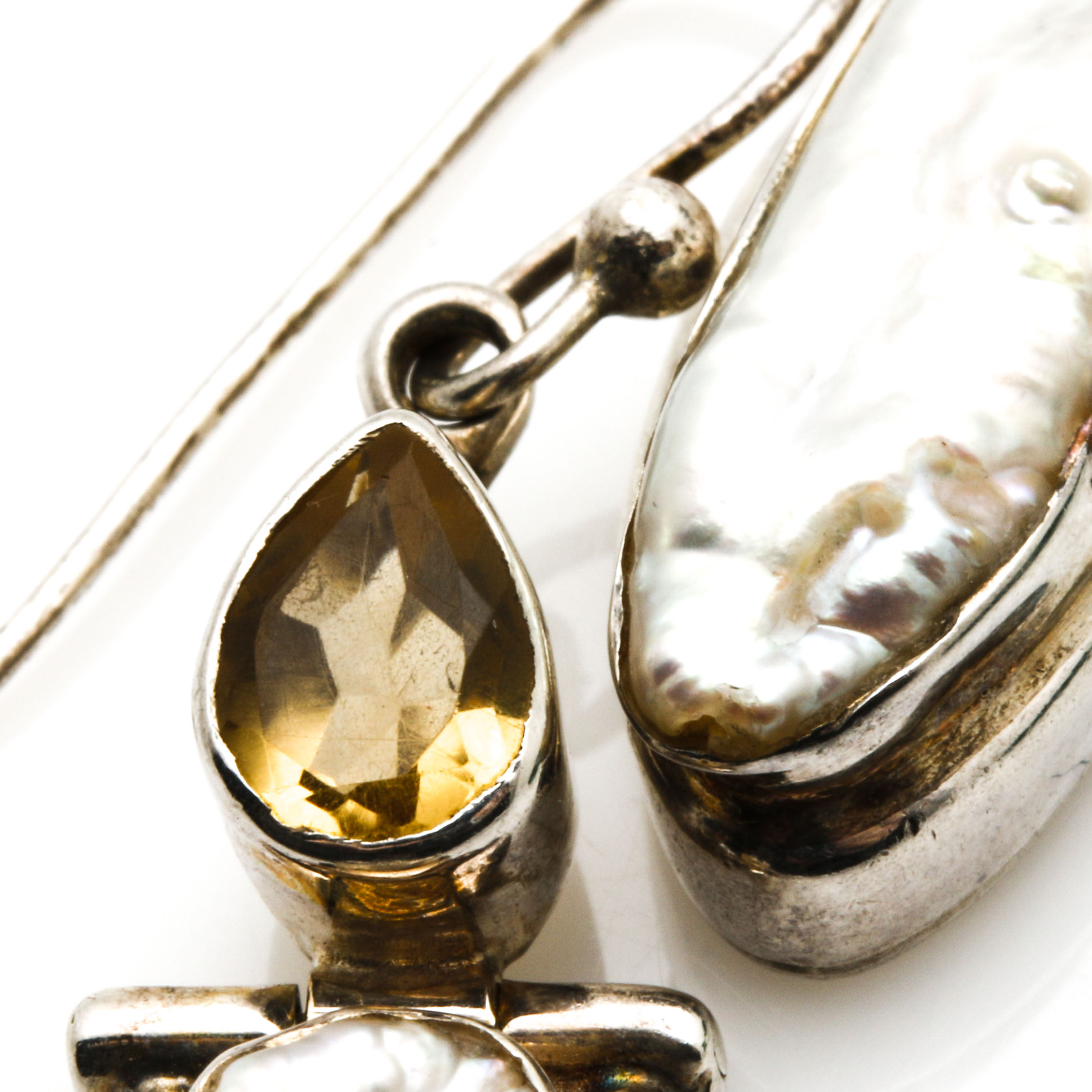 Assorted Sterling Silver Jewelry With Various Stones