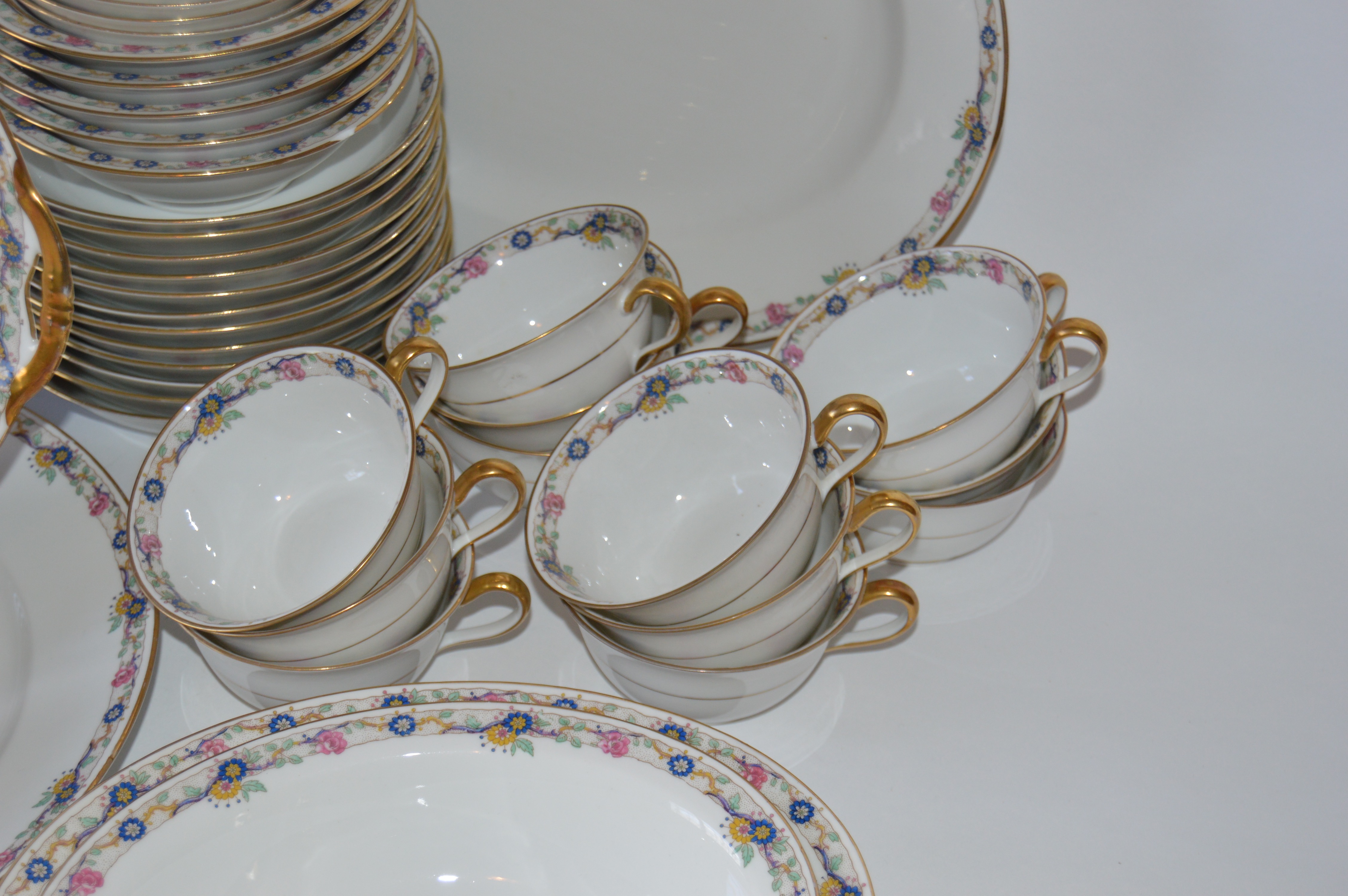 Vintage Charles Ahrenfeldt Limoges 12-Pc Porcelain China Set