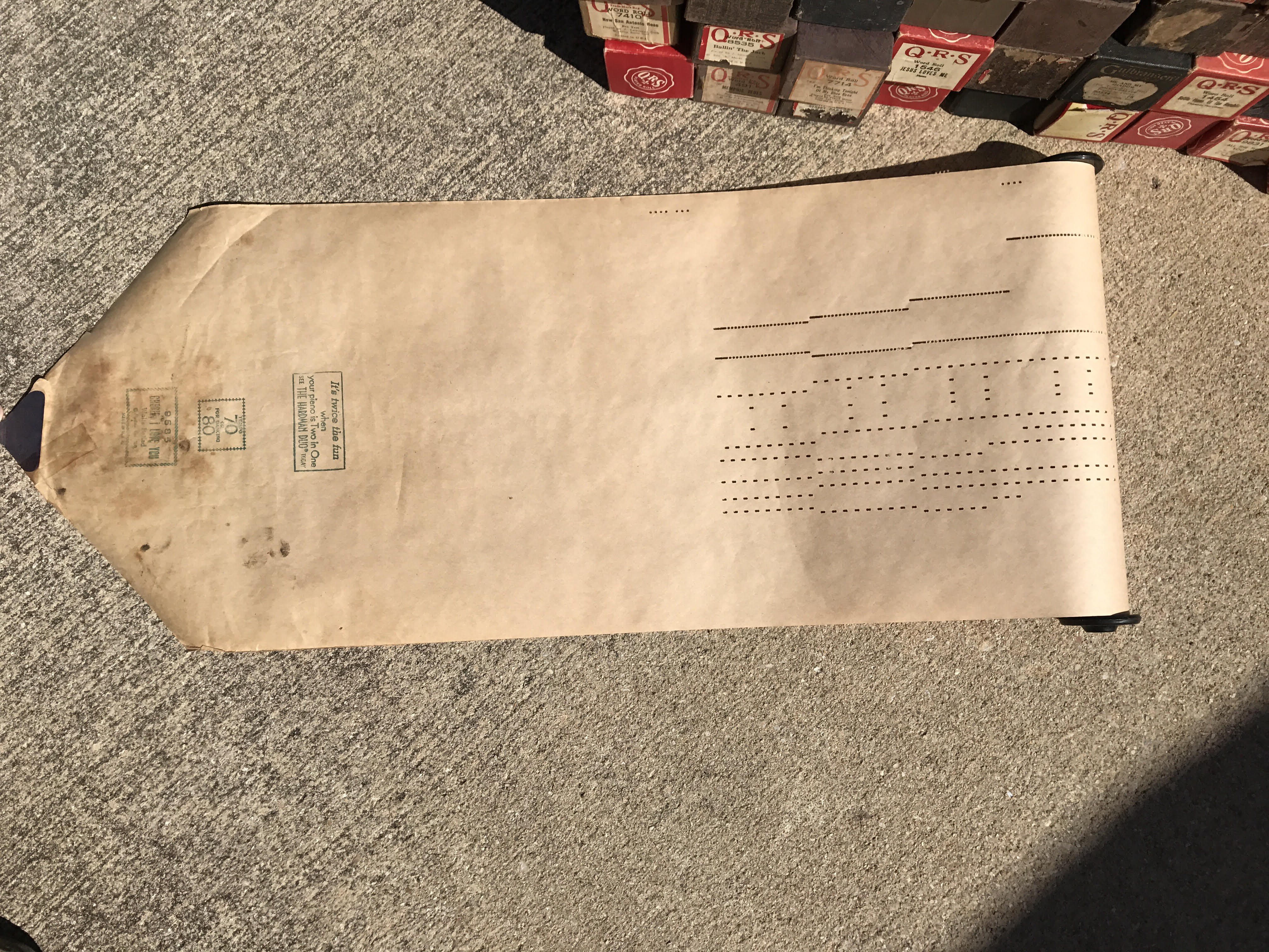 Vintage Player Piano Rolls