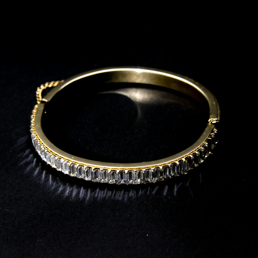 Rhinestone Bangle Bracelet