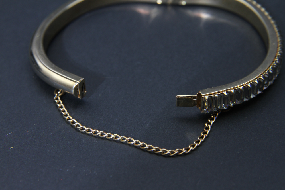 Rhinestone Bangle Bracelet