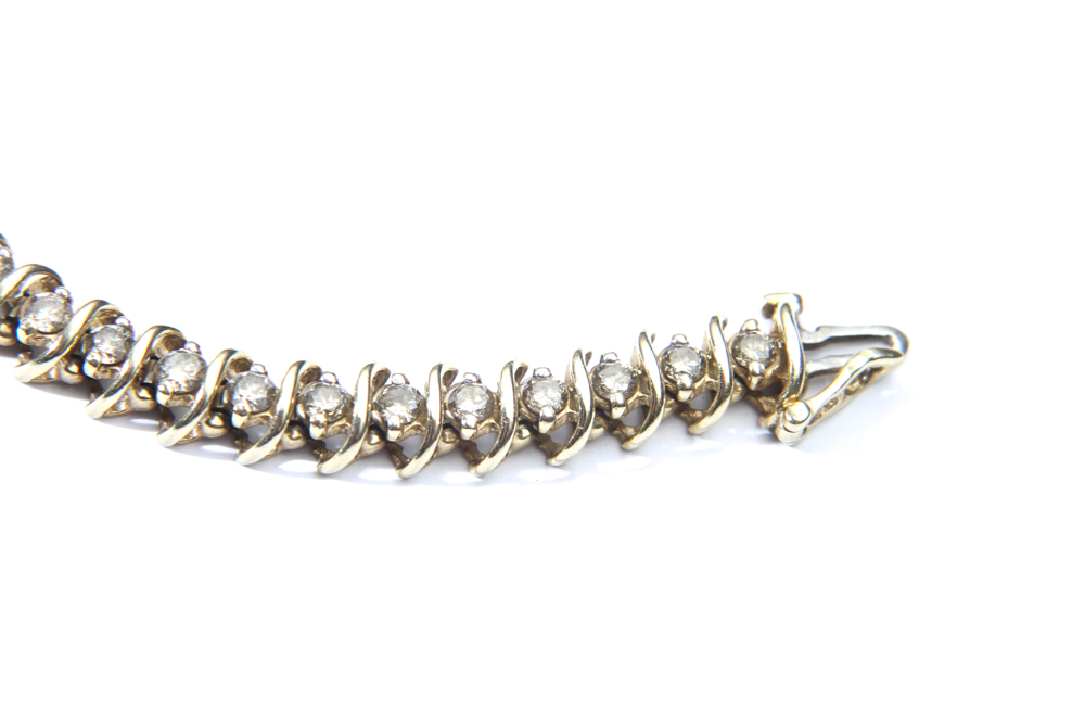 14K Gold and Diamond Tennis Bracelet