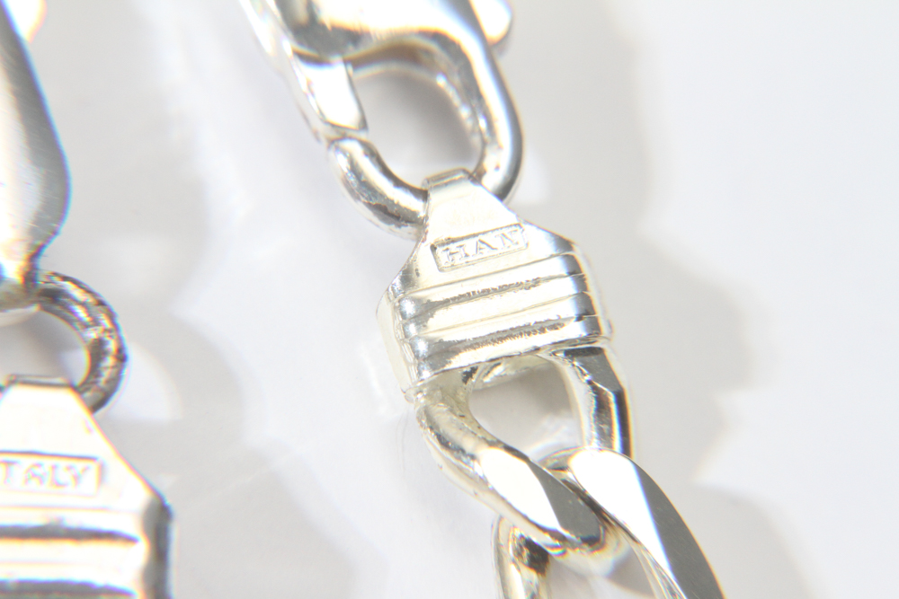 Italian Sterling Silver Chain Necklace and Bracelet