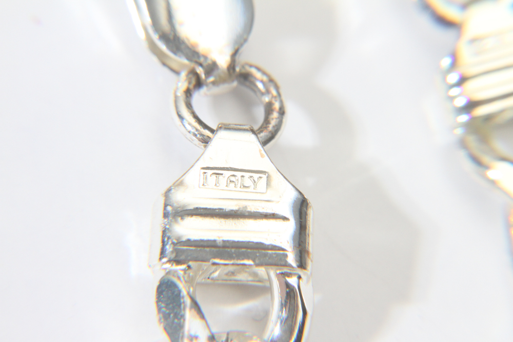 Italian Sterling Silver Chain Necklace and Bracelet