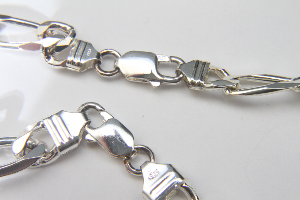 Italian Sterling Silver Chain Necklace and Bracelet