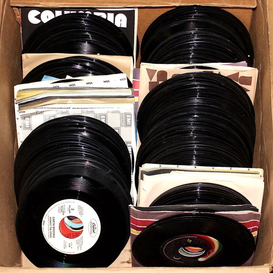 Over 200 Rock, Country and Pop 45 rpm Records