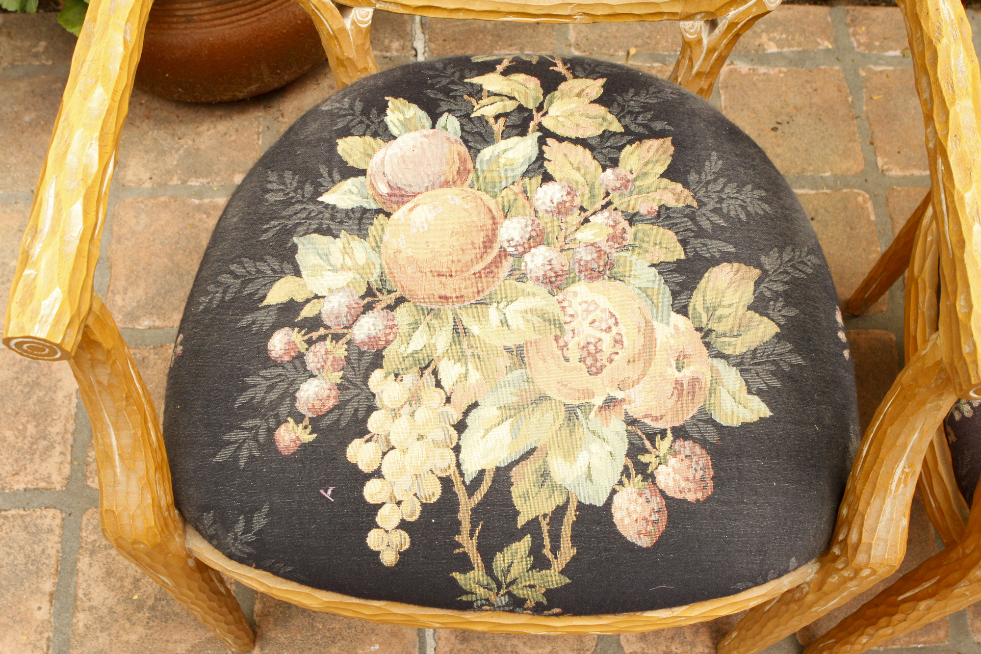 Cane back side chairs