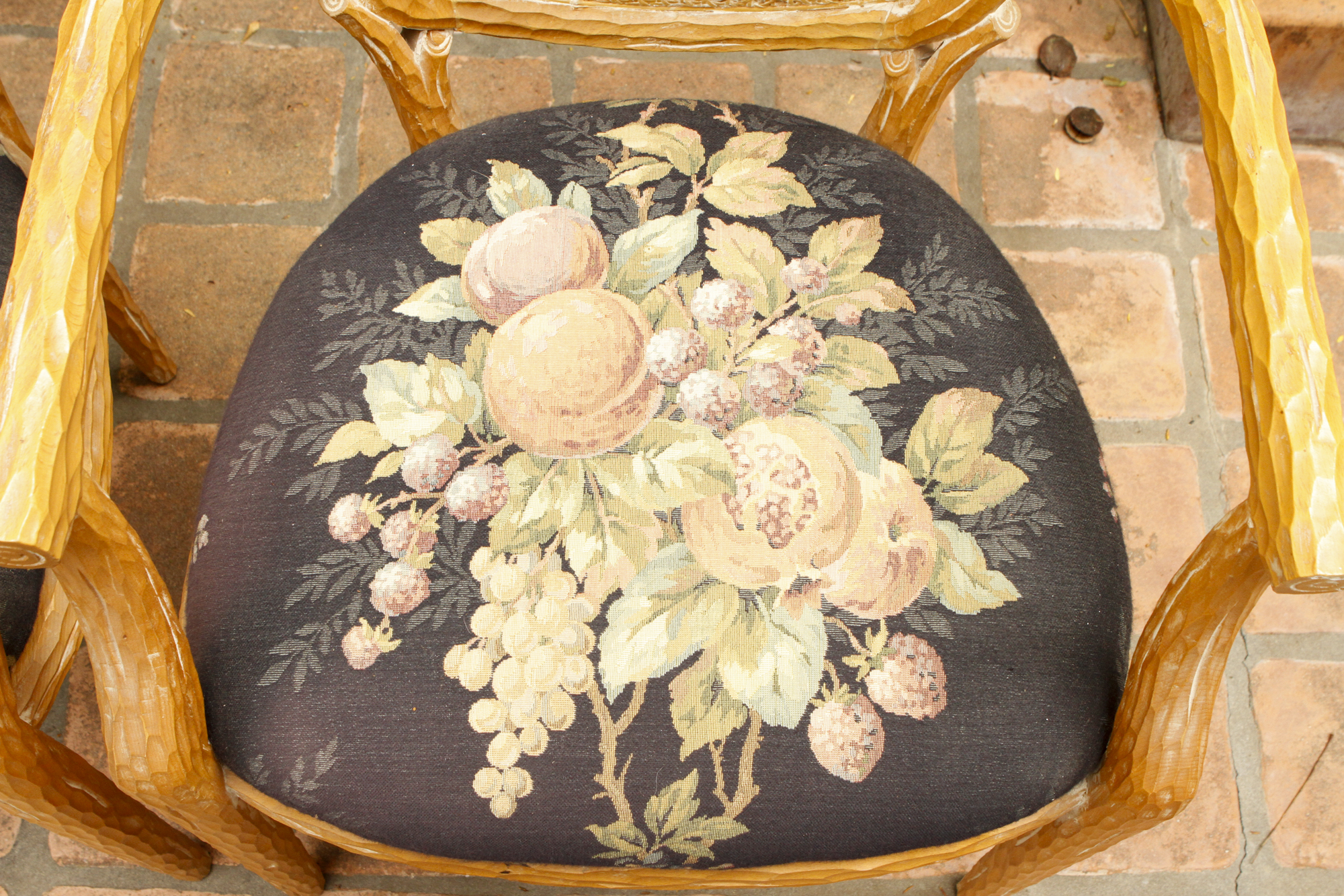 Cane back side chairs