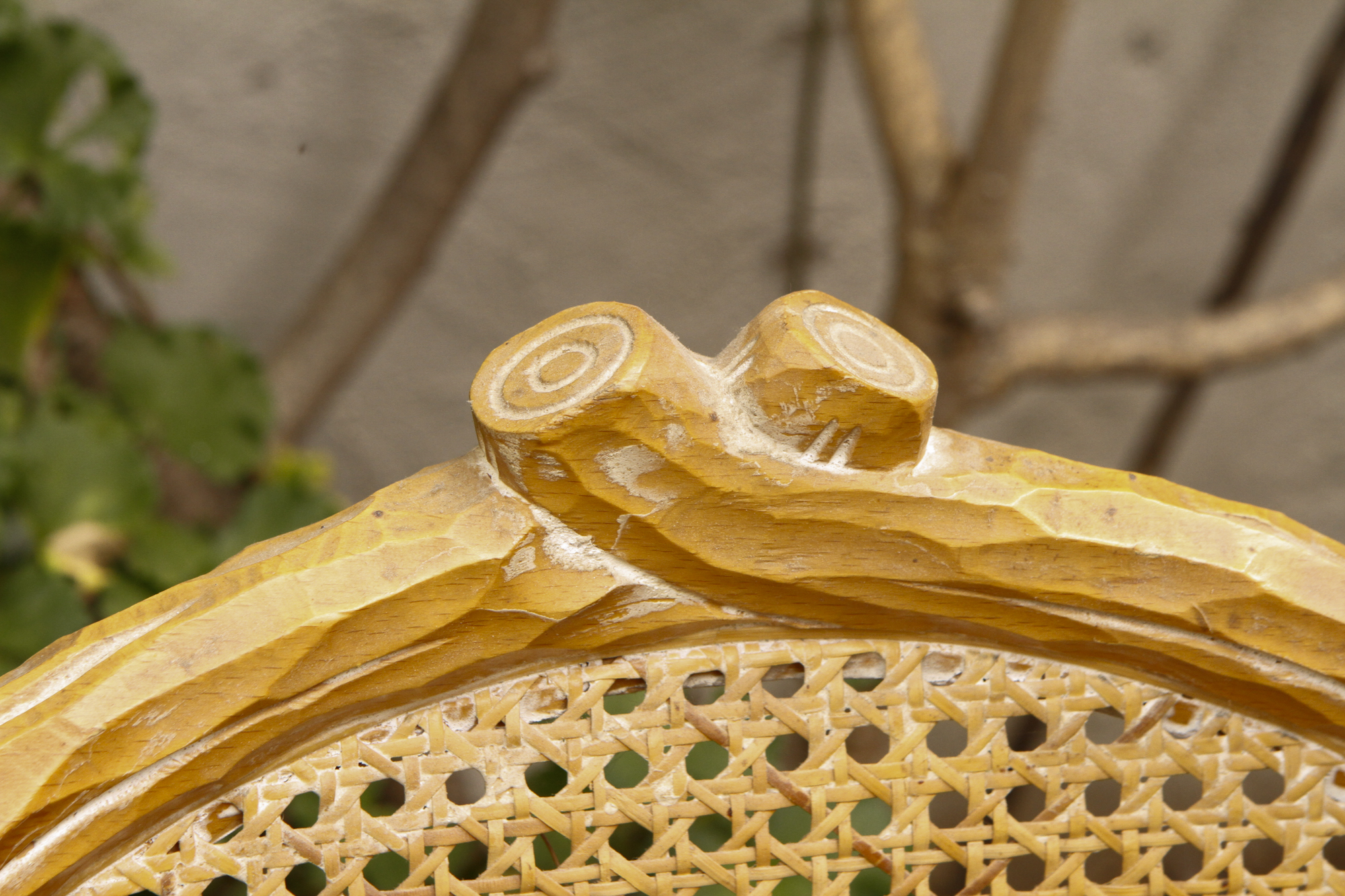 Cane back side chairs