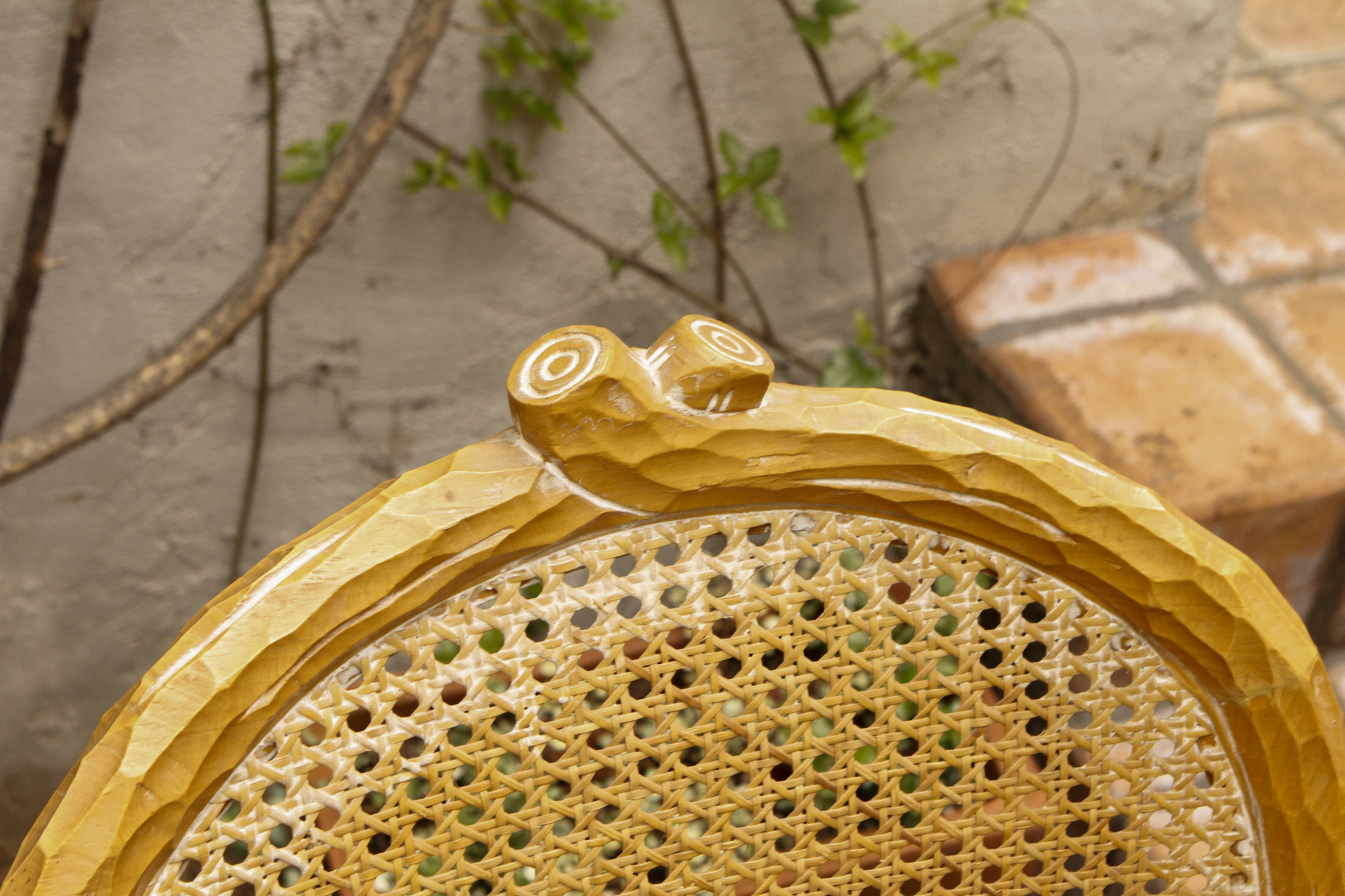 Cane back side chairs