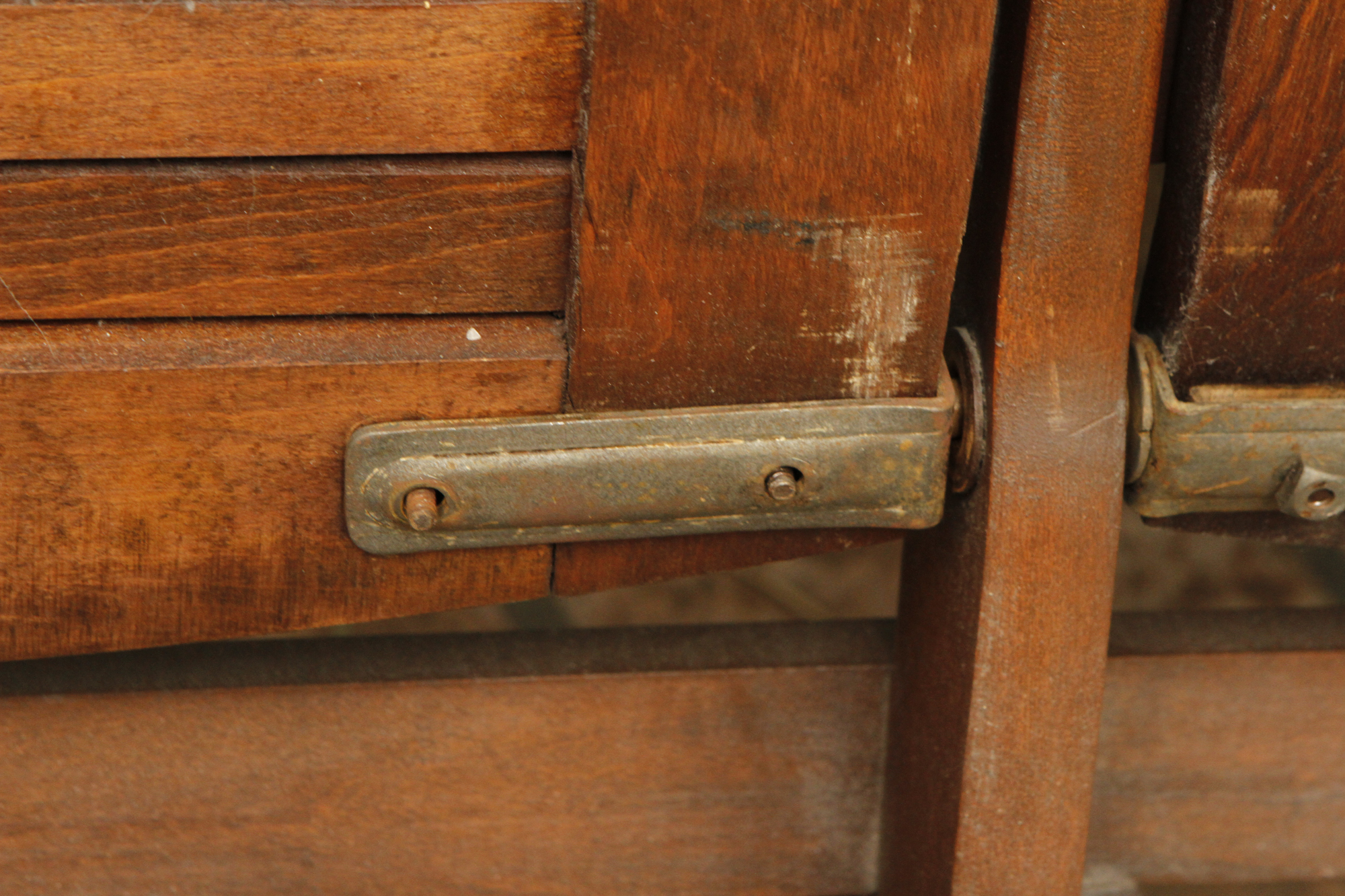 Vintage Wood Folding Bench