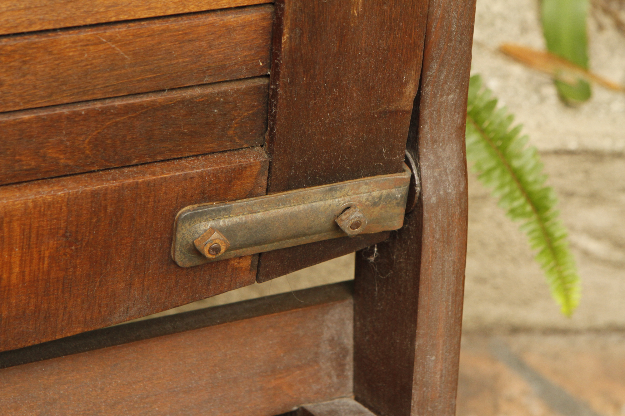 Vintage Wood Folding Bench