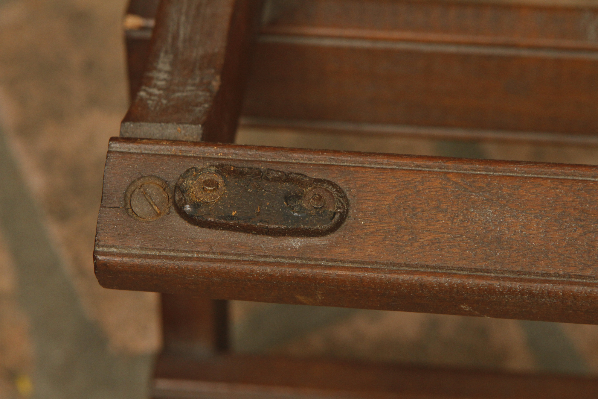 Vintage Wood Folding Bench