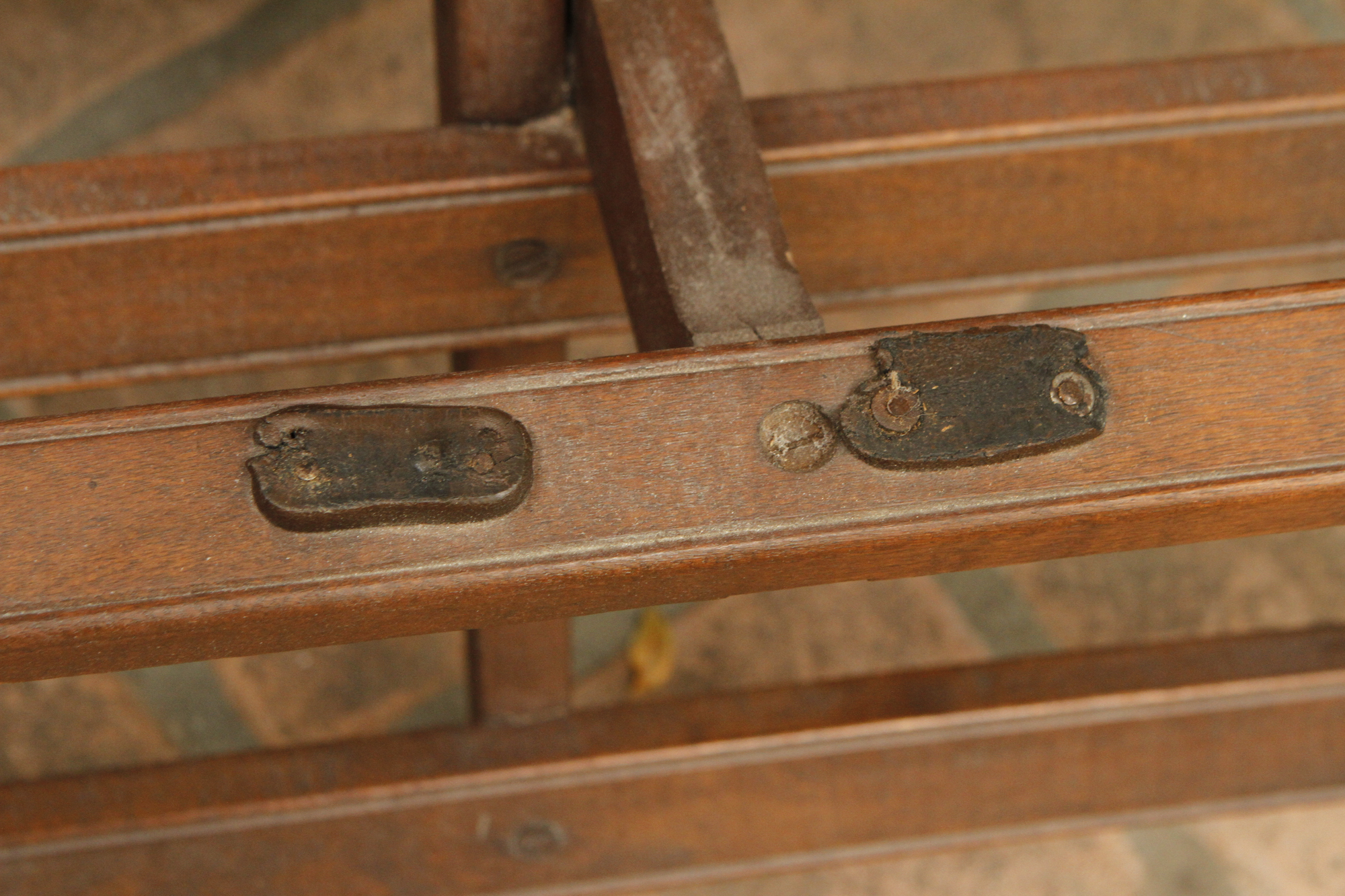 Vintage Wood Folding Bench