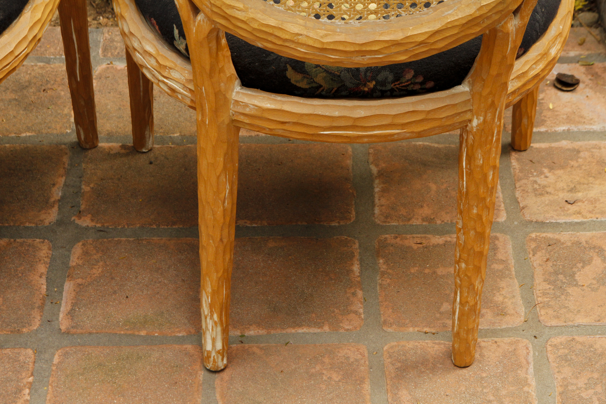 Cane back side chairs