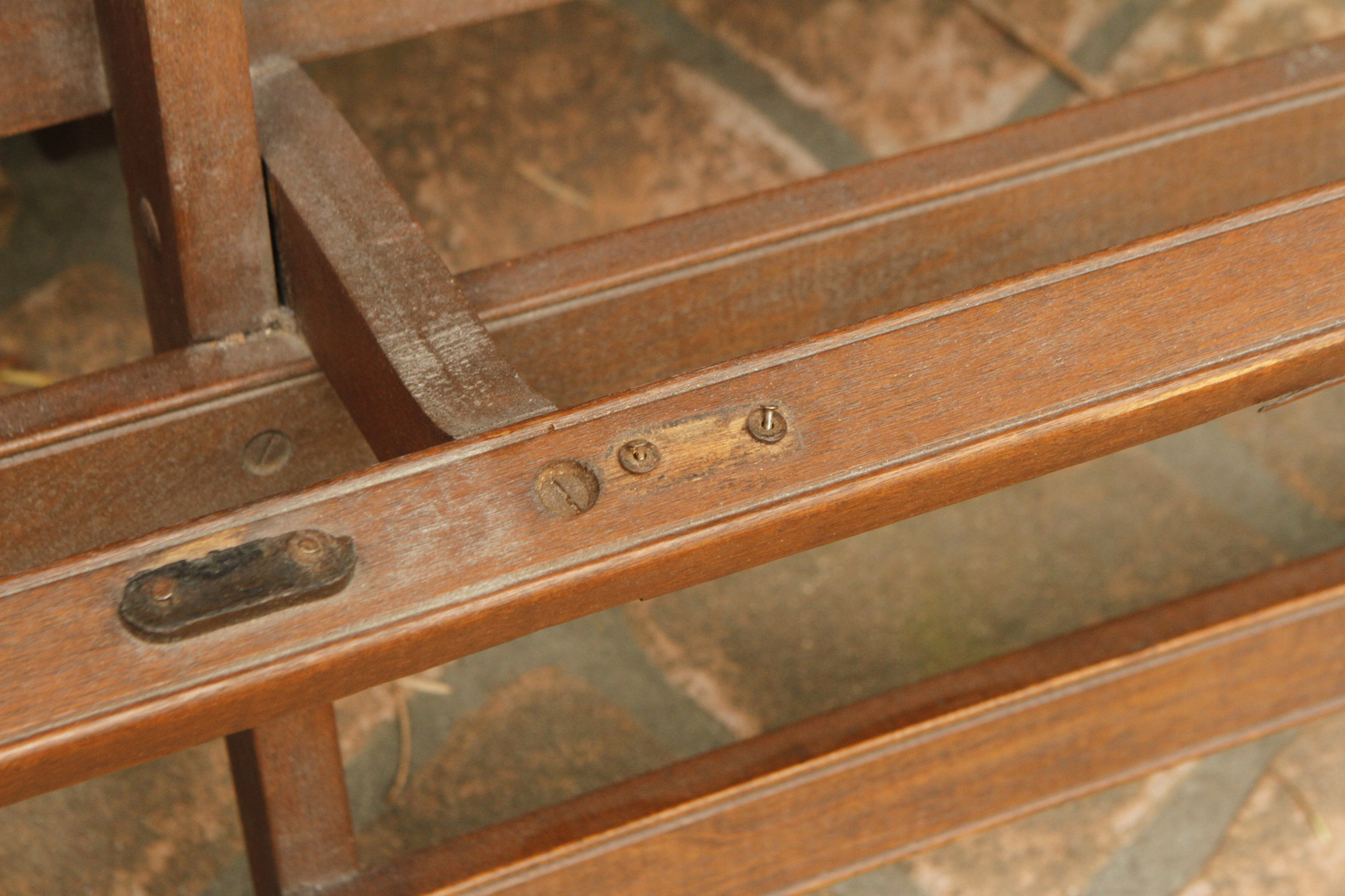 Vintage Wood Folding Bench
