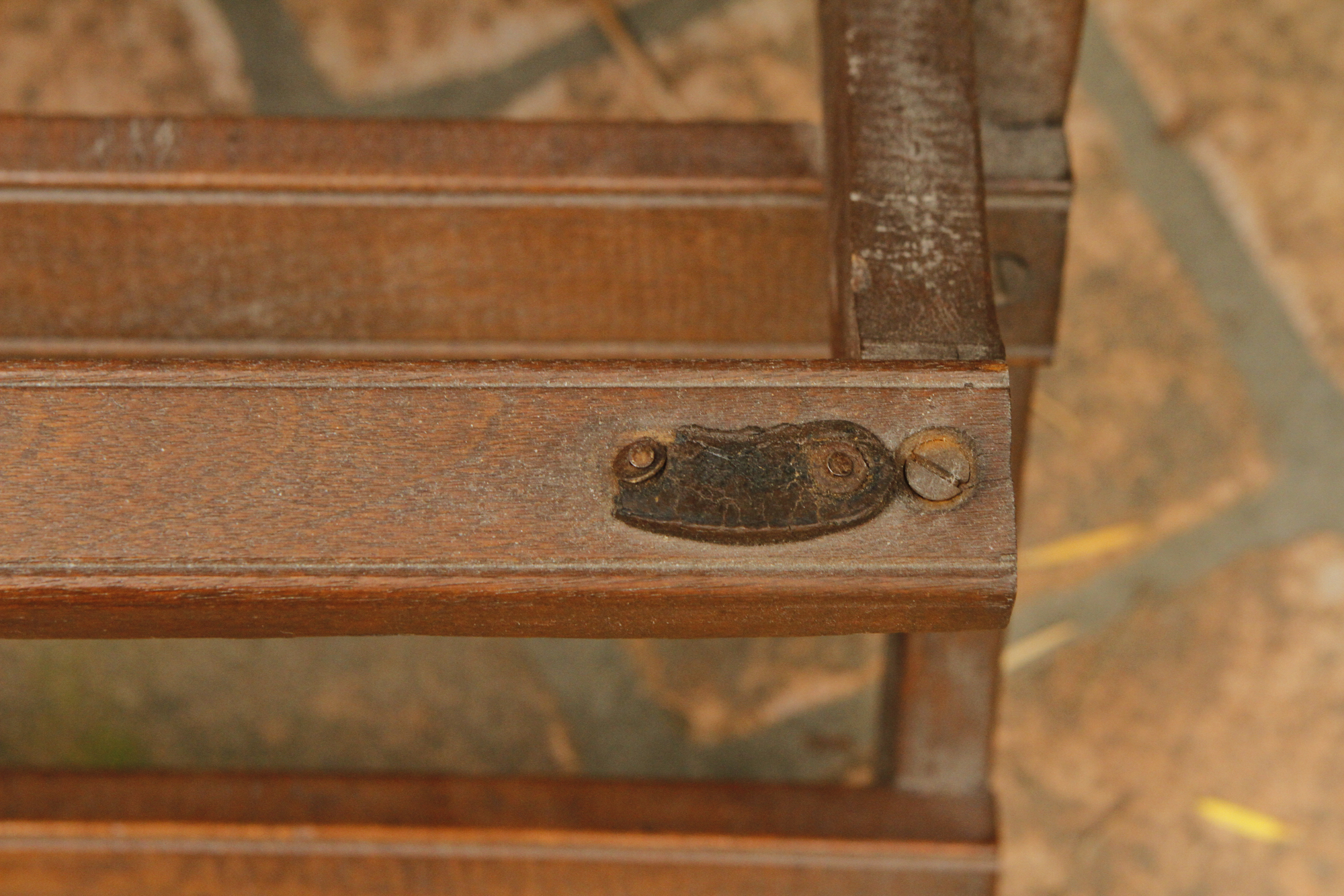 Vintage Wood Folding Bench
