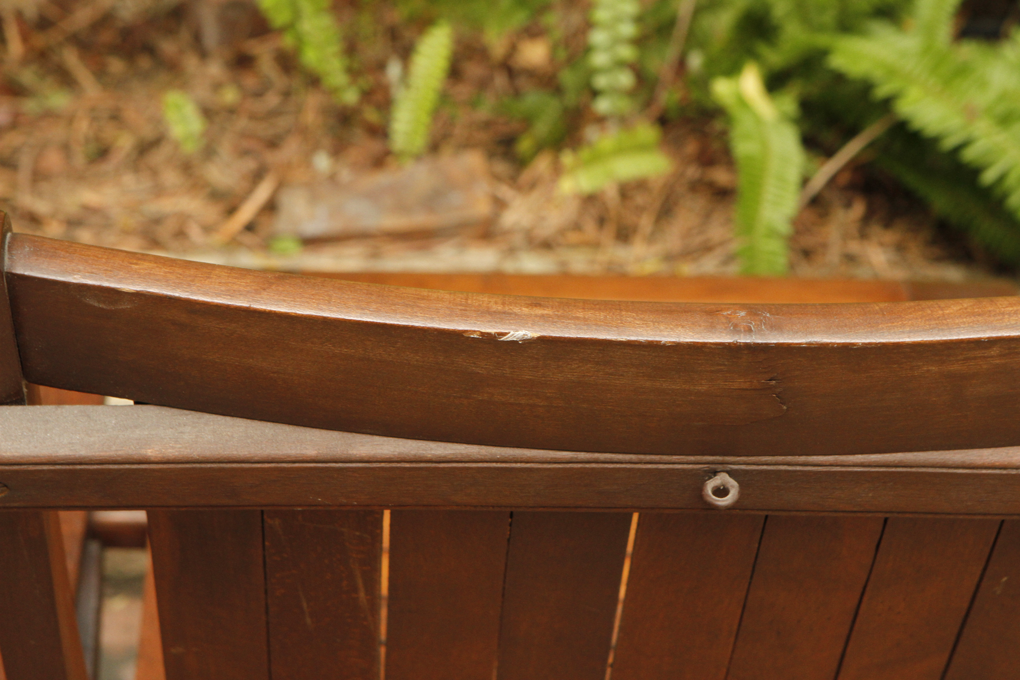 Vintage Wood Folding Bench