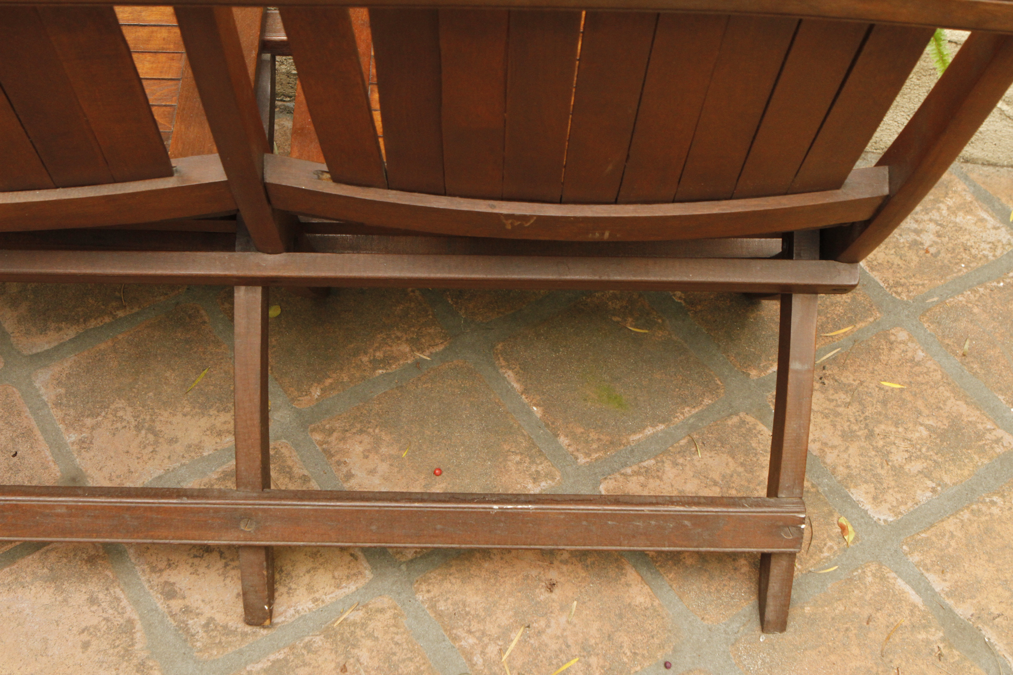 Vintage Wood Folding Bench