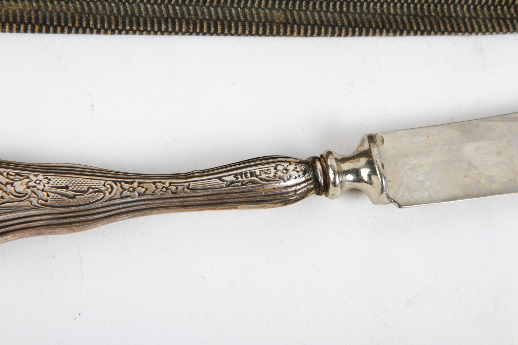 Set of Five Antique Sterling Silver Butter Knives