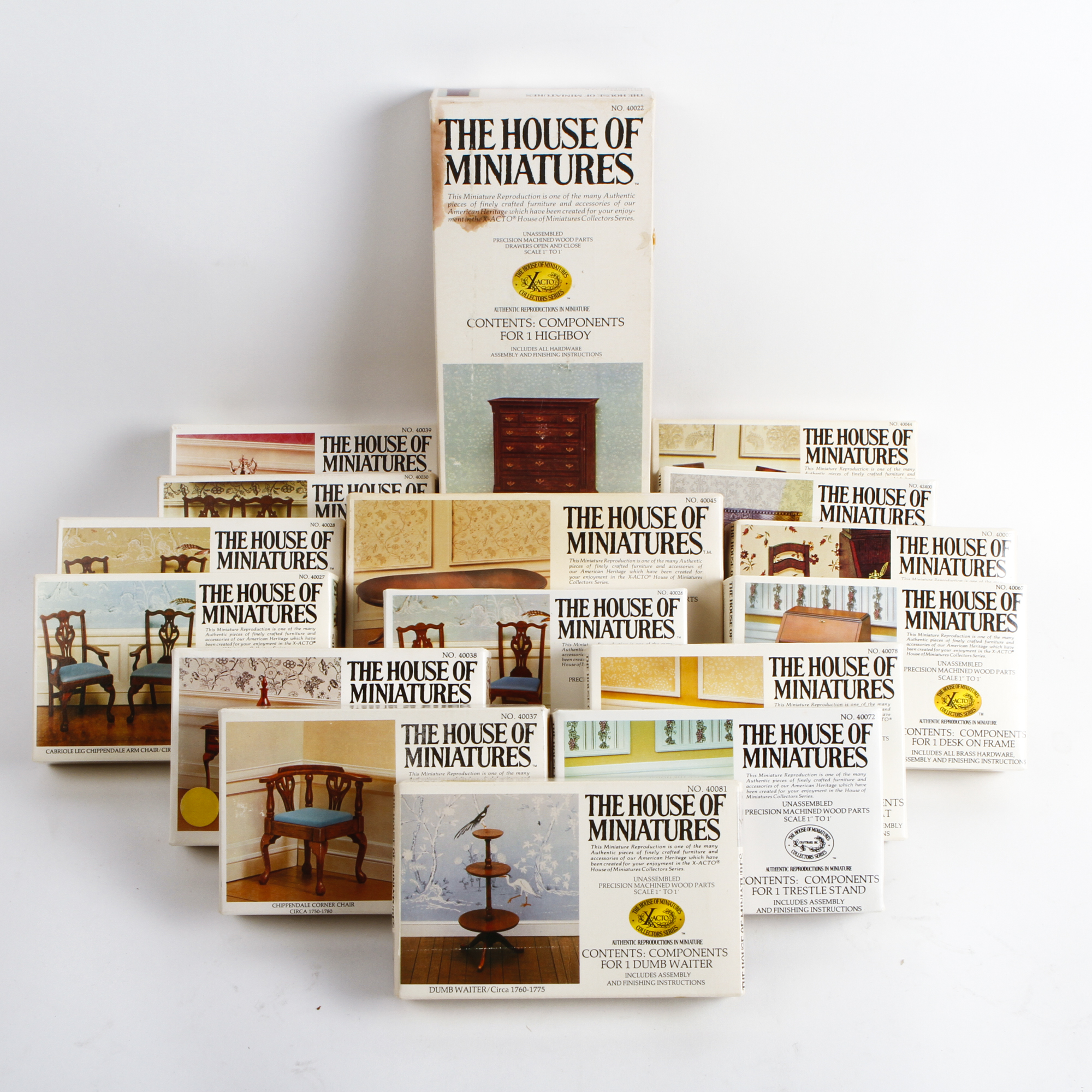 Collection of House of Miniatures Miniature Furniture Kits