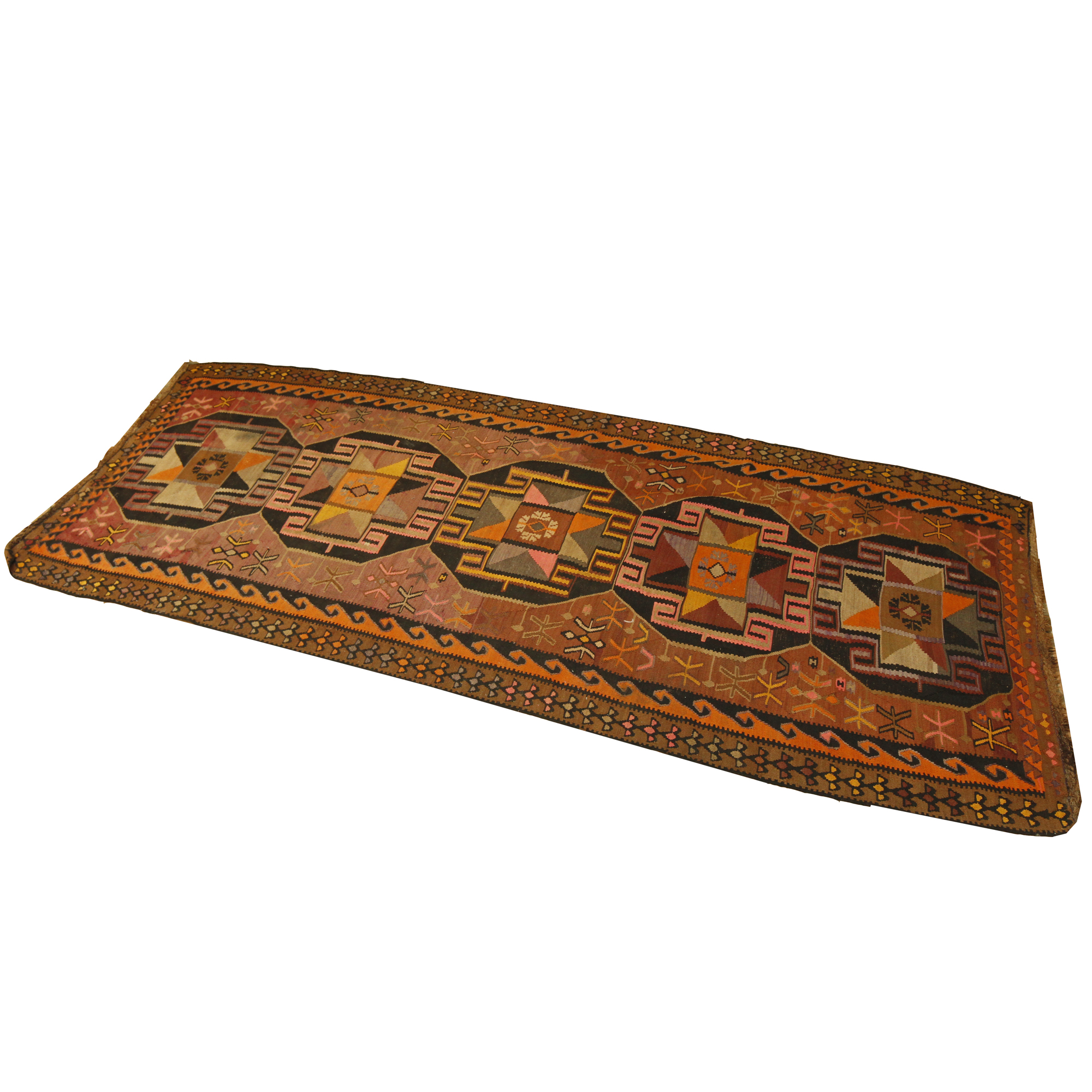 Hand Knotted Kazak Nomadic Kilim