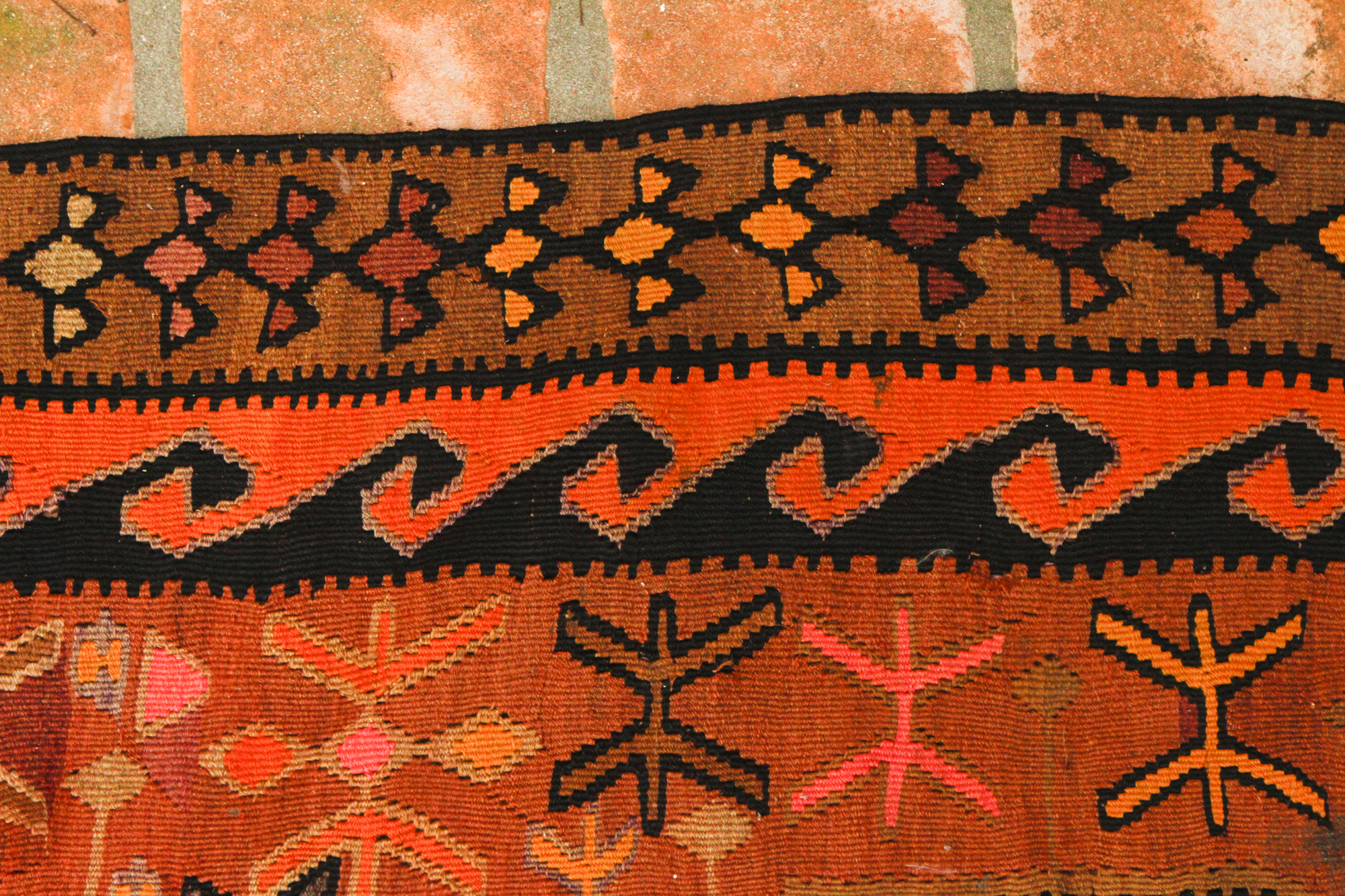Hand Knotted Kazak Nomadic Kilim