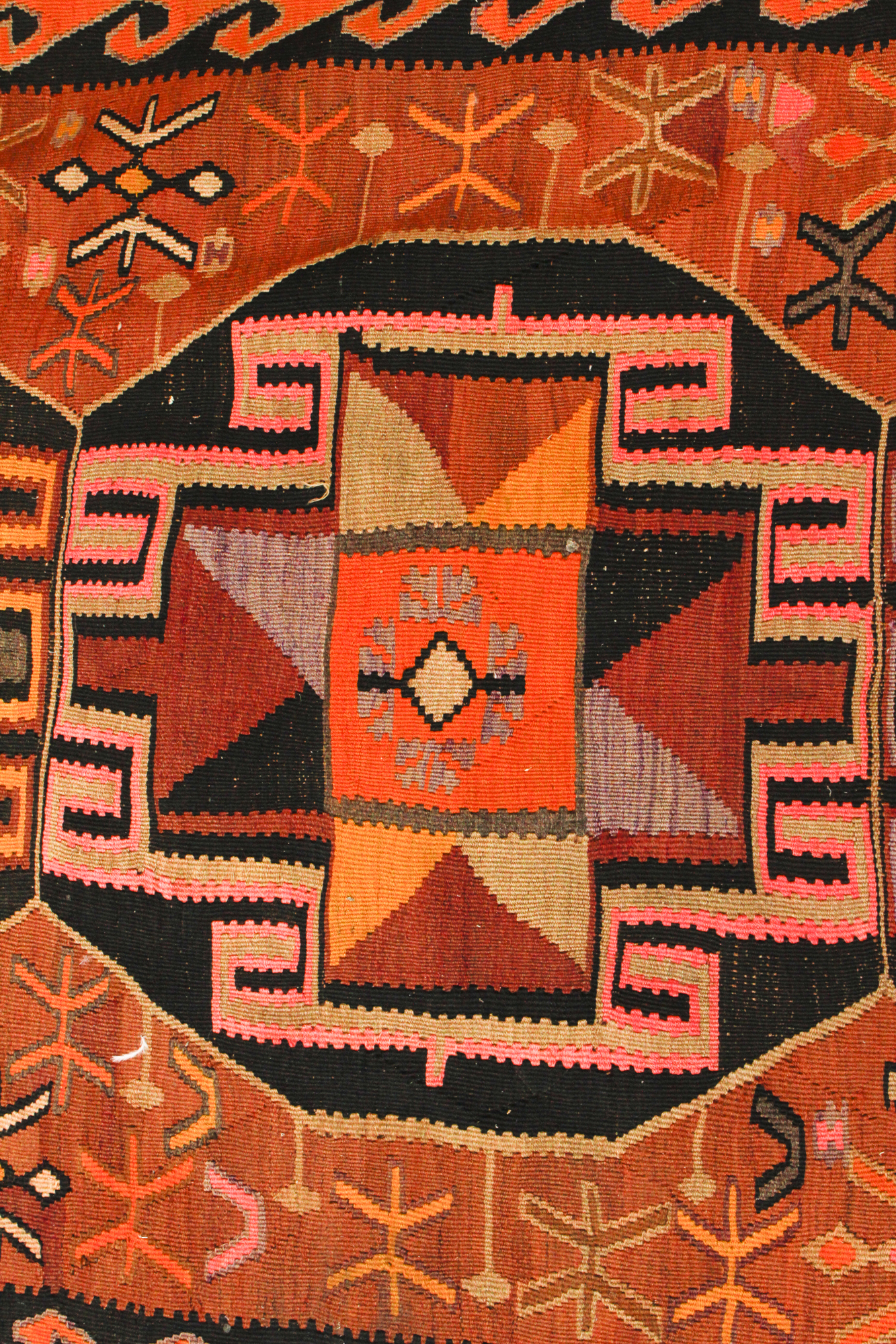 Hand Knotted Kazak Nomadic Kilim