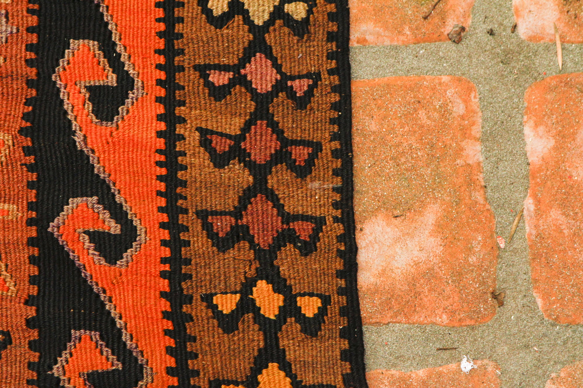 Hand Knotted Kazak Nomadic Kilim