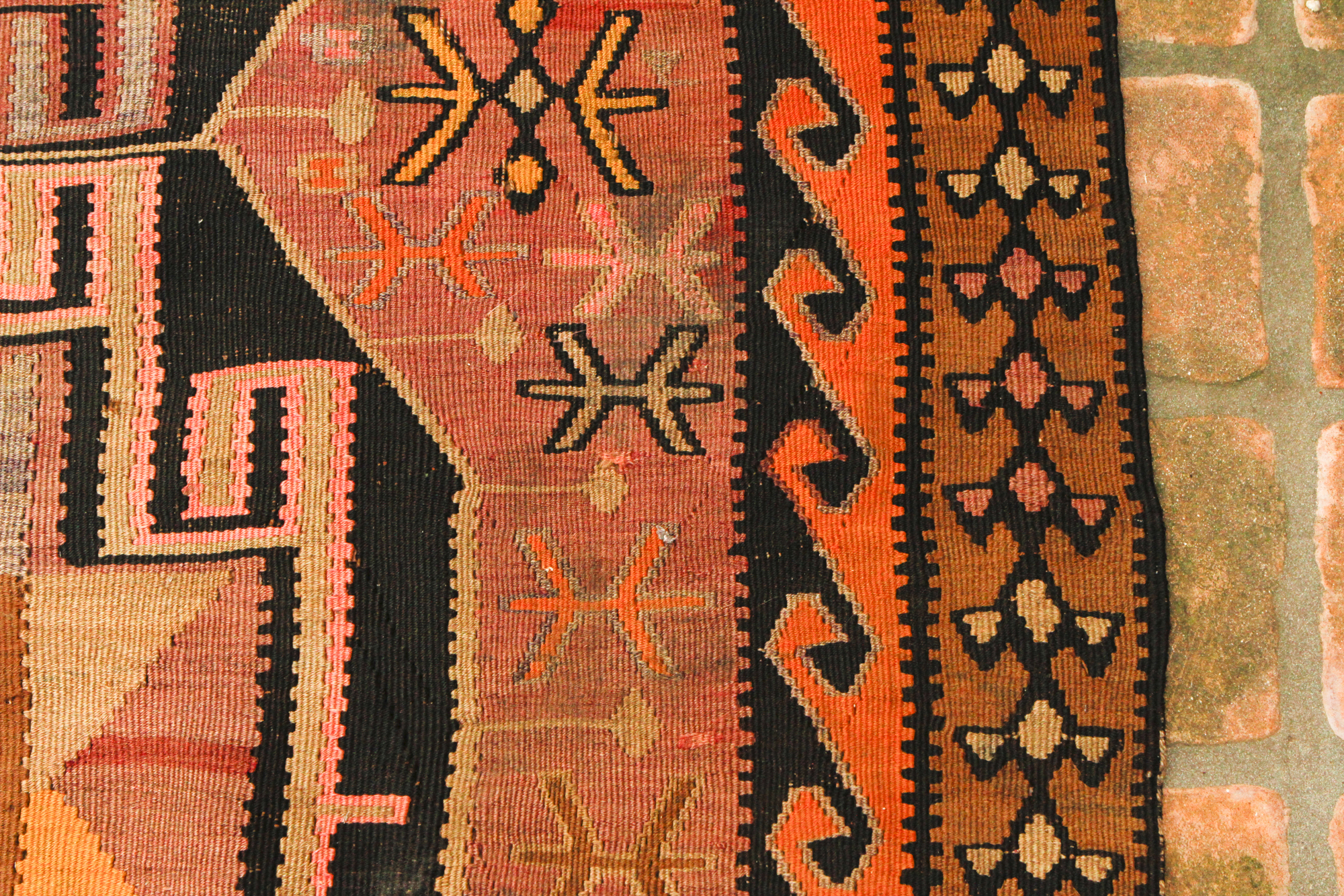 Hand Knotted Kazak Nomadic Kilim