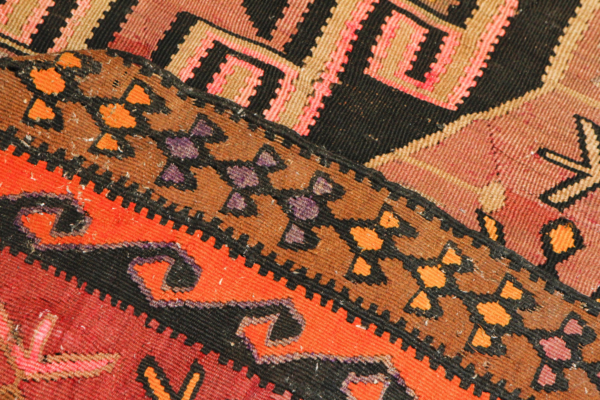 Hand Knotted Kazak Nomadic Kilim