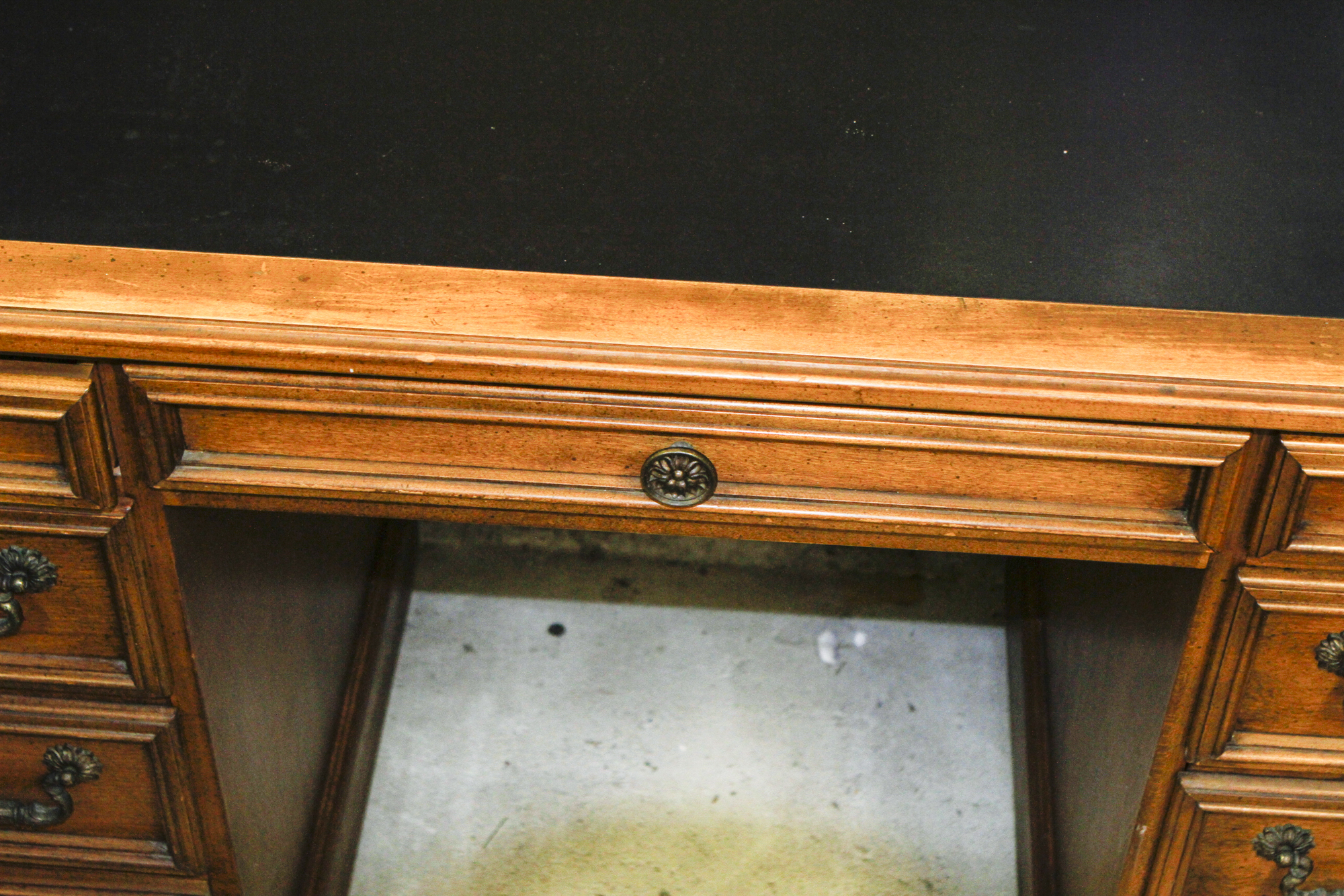 Vintage Leather Top Desk