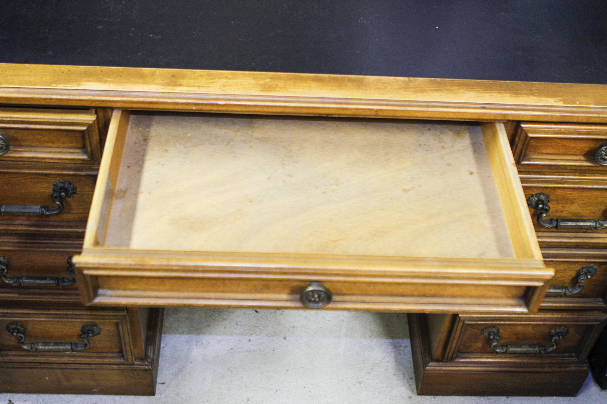 Vintage Leather Top Desk