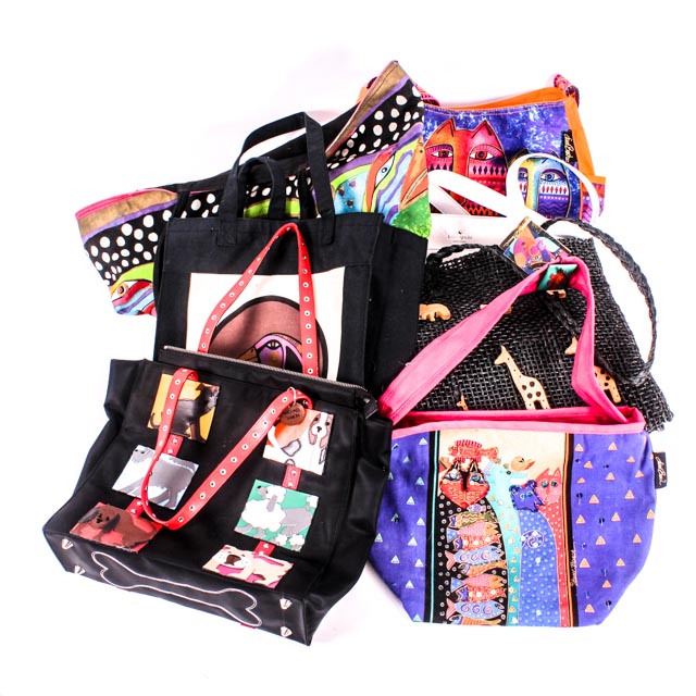 Collection of Totes including Laurel Burch, Michael Simon and Kate Spade