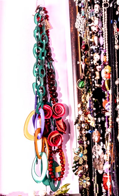 Colorful Costume Fashion Jewelry with Displays