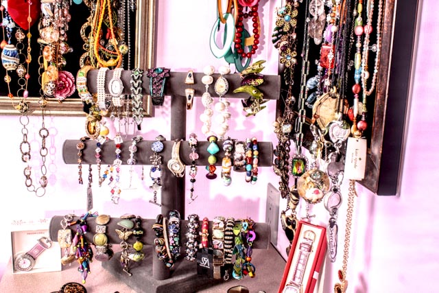 Colorful Costume Fashion Jewelry with Displays