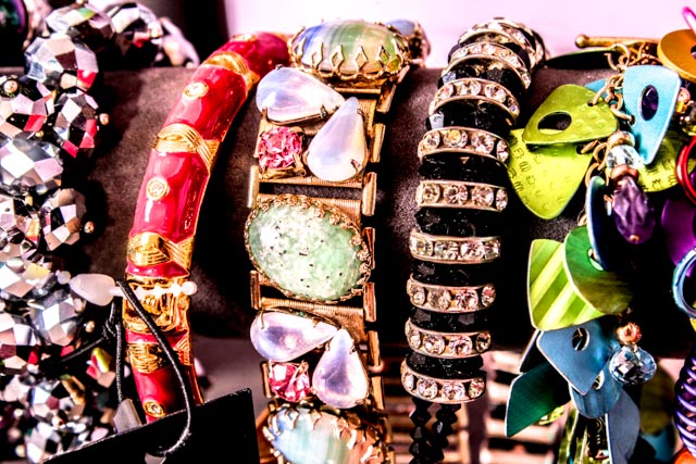 Colorful Costume Fashion Jewelry with Displays