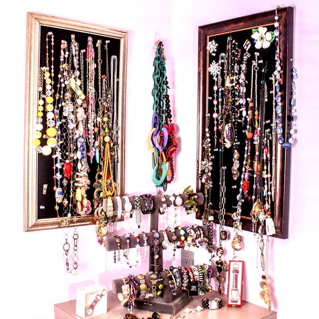Colorful Costume Fashion Jewelry with Displays