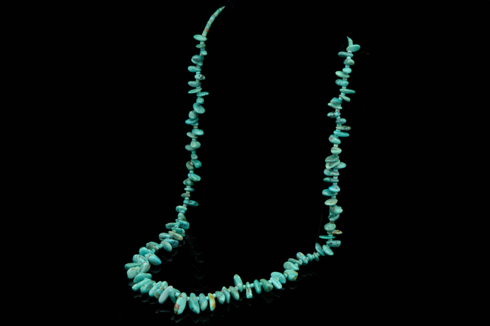 Native American Style Sterling Silver and Turquoise Necklace