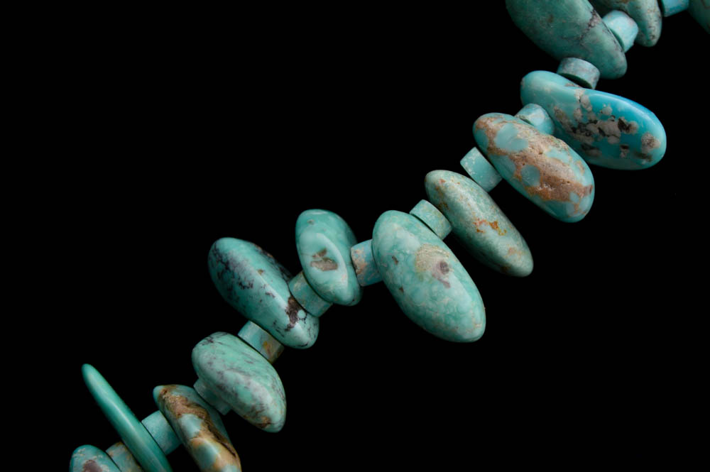 Native American Style Sterling Silver and Turquoise Necklace