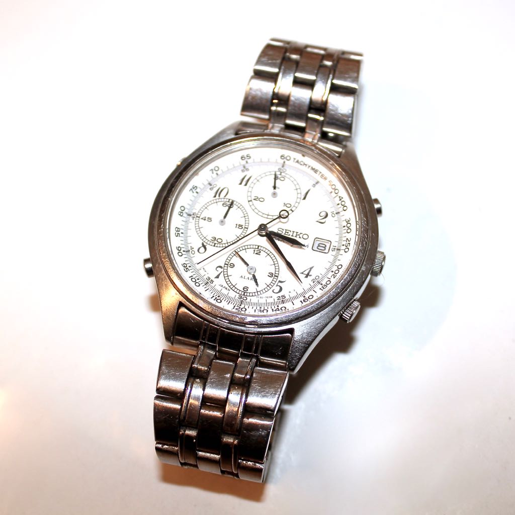 Seiko Chronograph 7T32 Analogue Quartz Watch