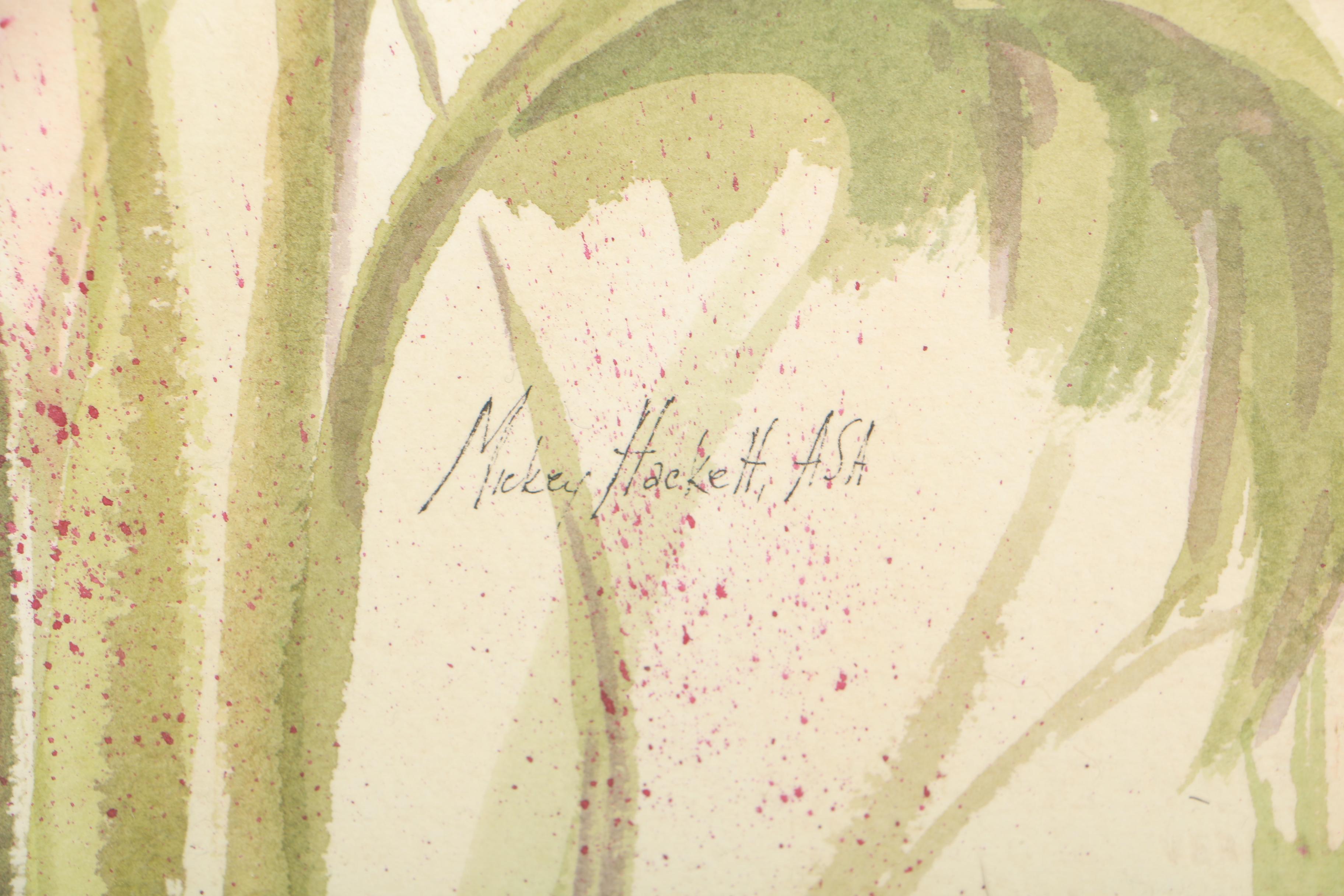 Mickey Hackett Collection of Paintings and a Print