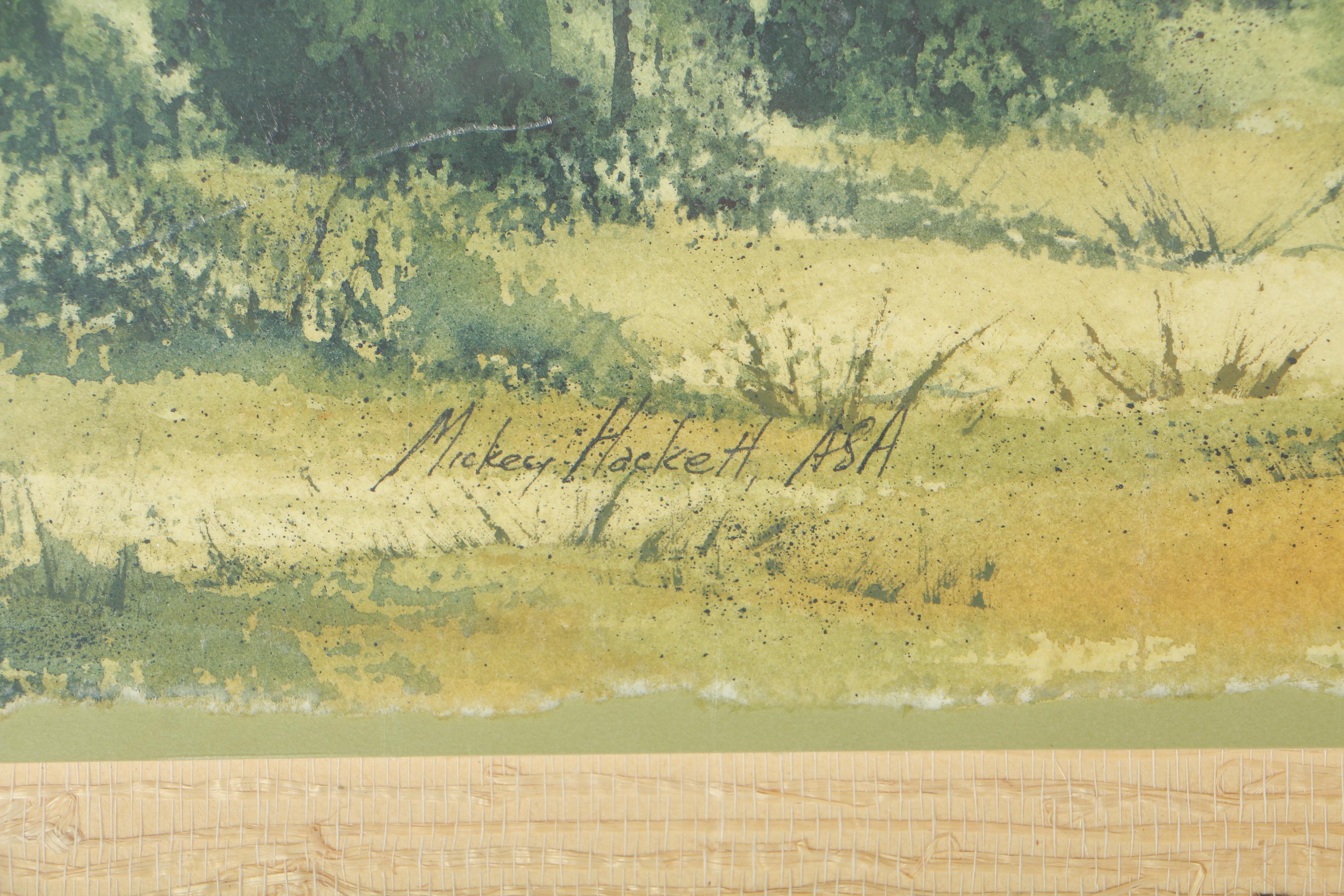 Mickey Hackett Collection of Paintings and a Print