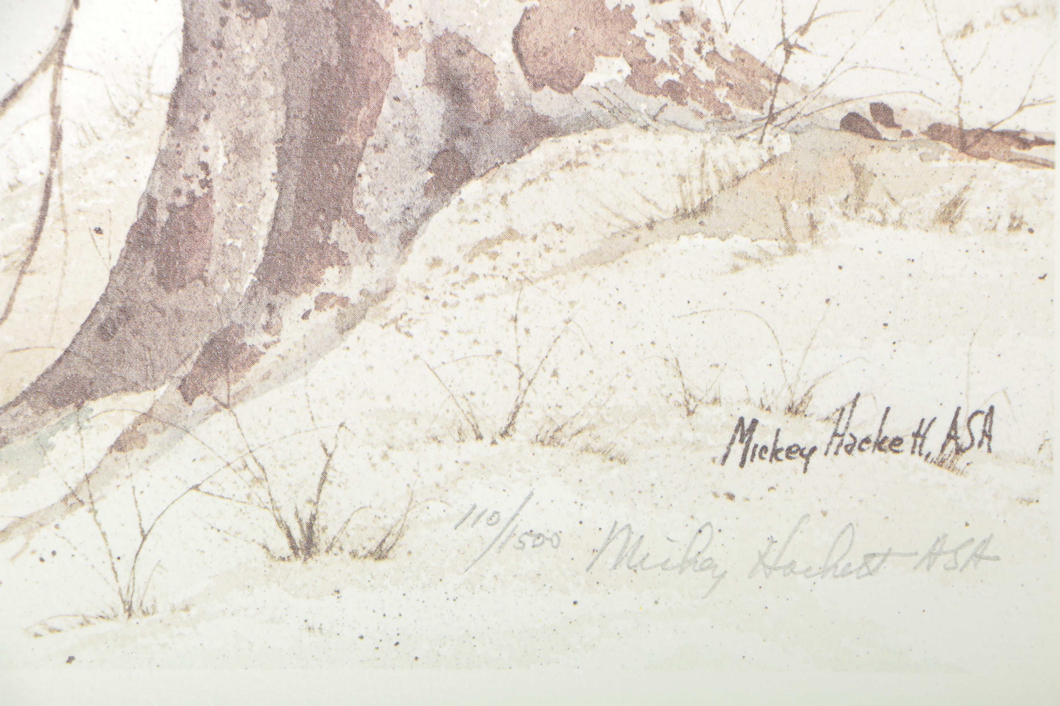 Mickey Hackett Collection of Paintings and a Print