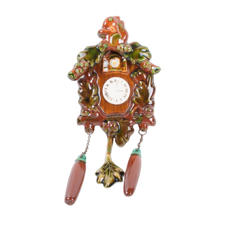 Ceramic Cuckoo Clock Pocket Sconce