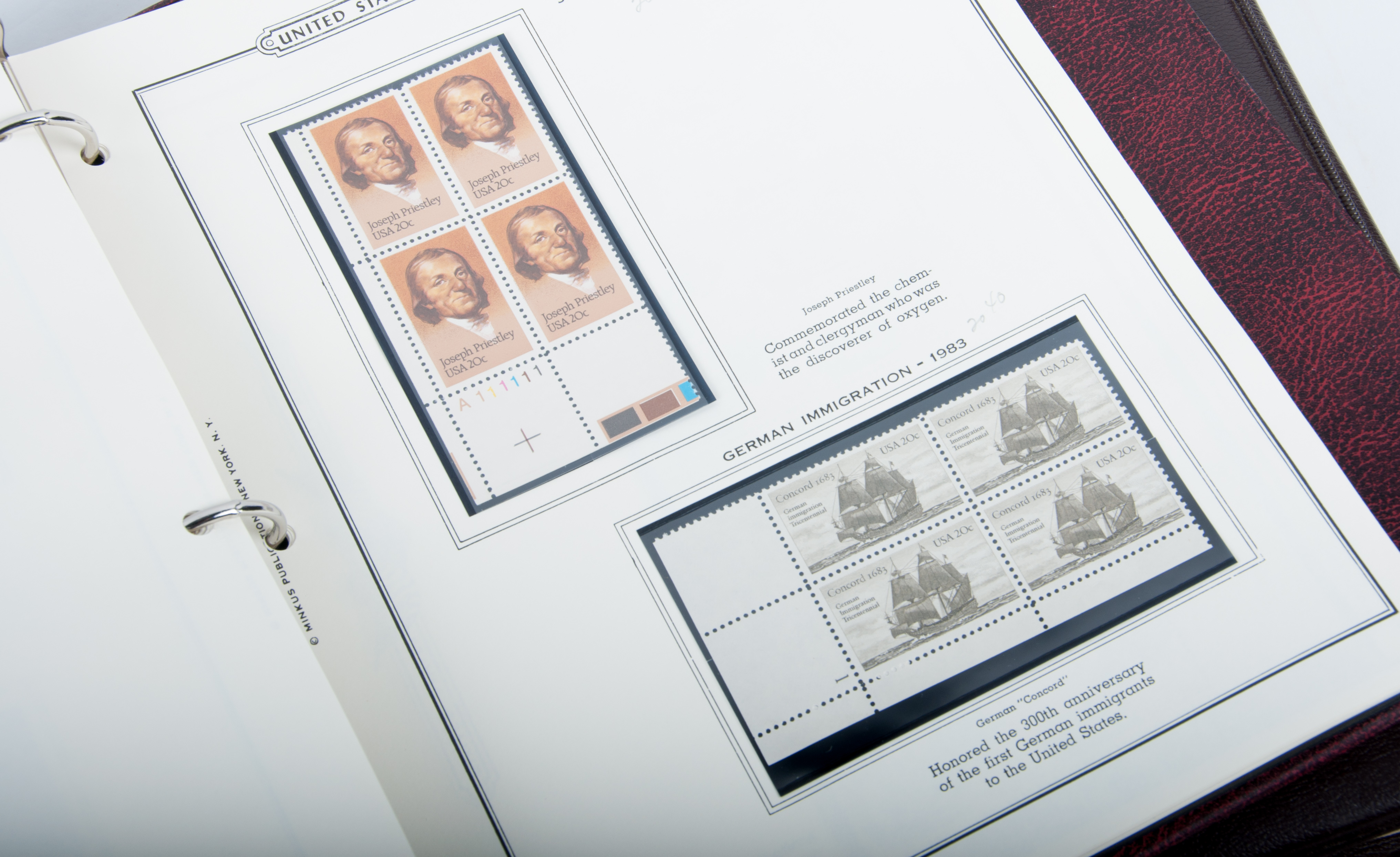 American Plate Block Albums by Minkus