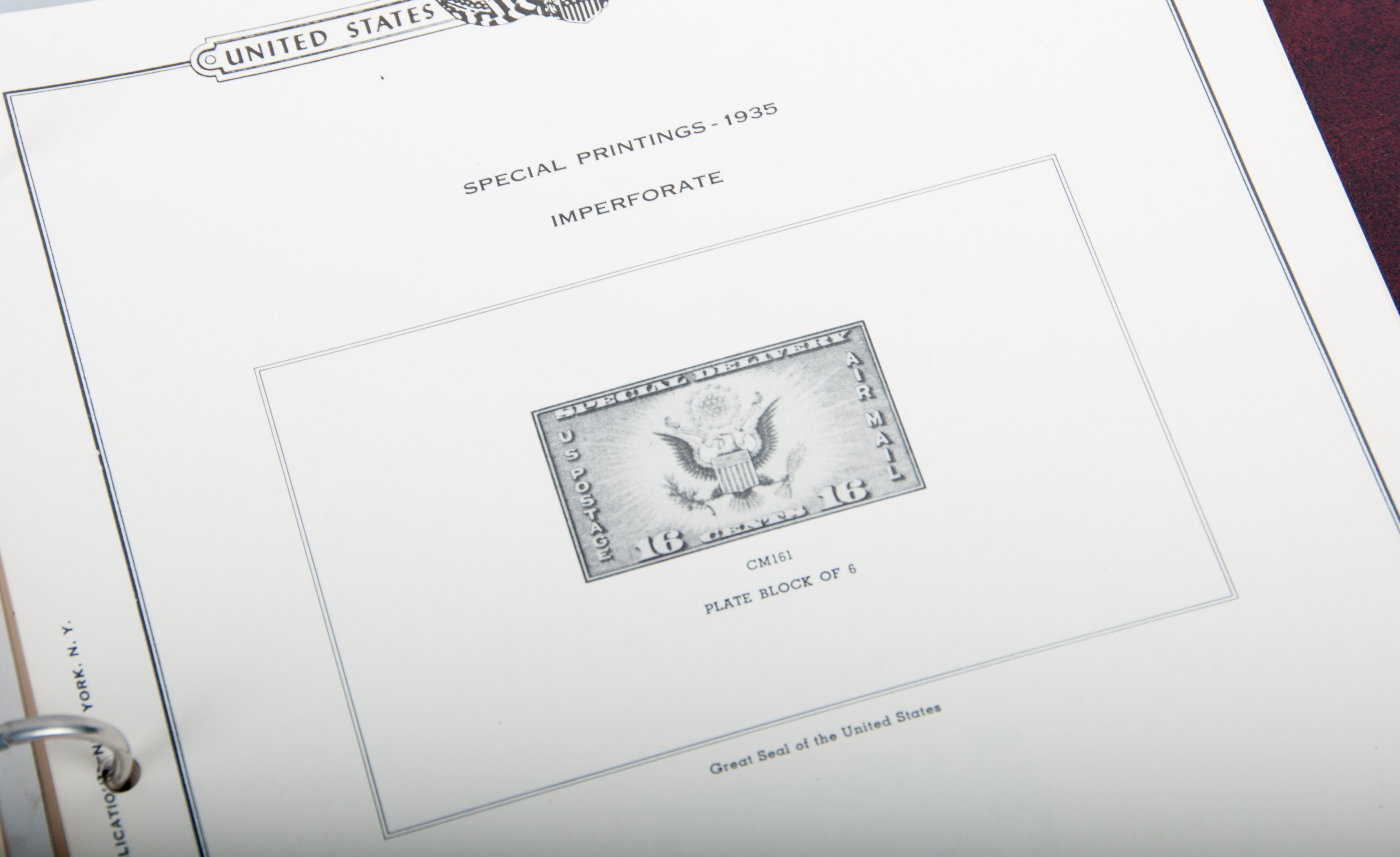 American Plate Block Albums by Minkus